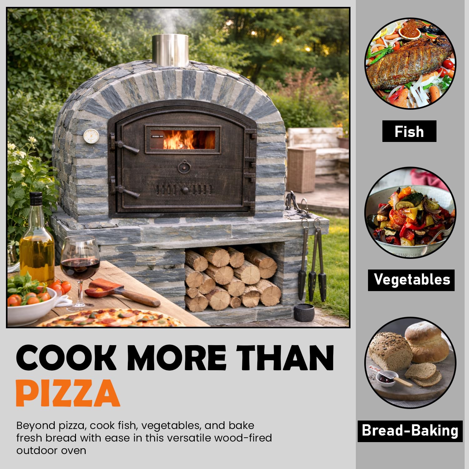 Amazon.com: Authentic Pizza Ovens Lisboa Stone Premium Wood-Fired